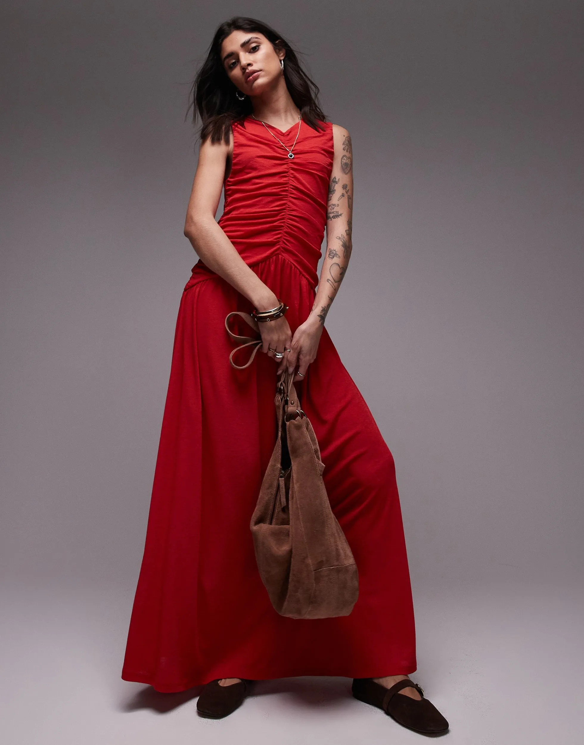 TOPSHOP Langes Kleid