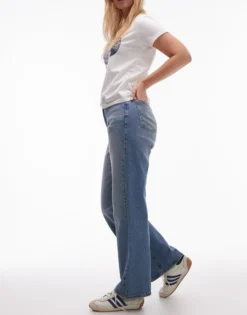 TOPSHOP Mid Rise Gerade geschnitten Jeans