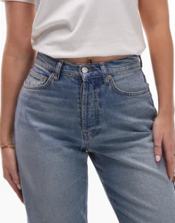 TOPSHOP Mid Rise Gerade geschnitten Jeans