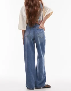 TOPSHOP Mid Rise Locker geschnitten Jeans