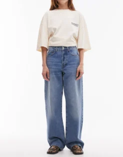 TOPSHOP Mid Rise Locker geschnitten Jeans