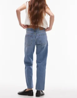 TOPSHOP Mittlere Taille Gerade geschnitten Jeans