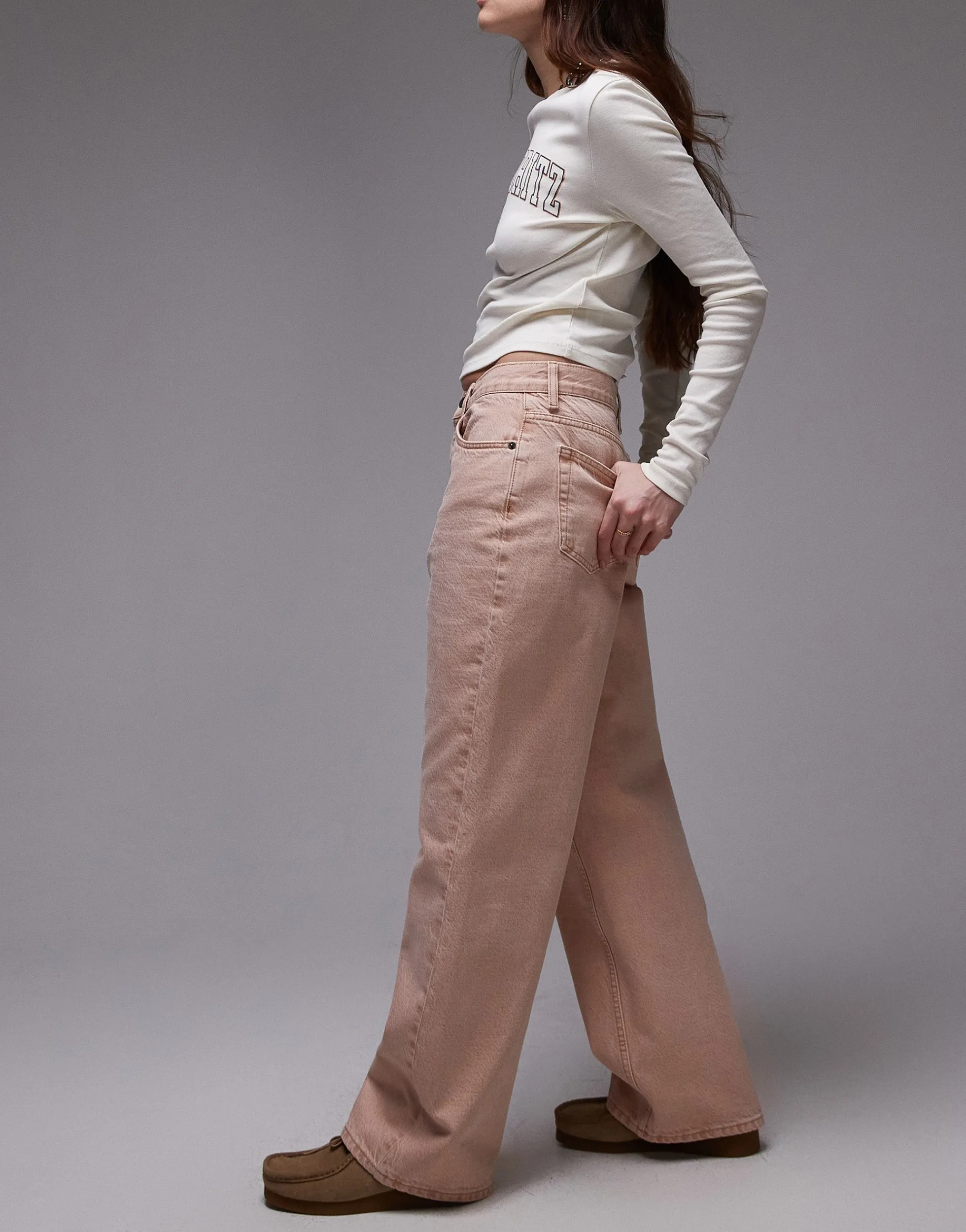 TOPSHOP Mittlere Taille Locker geschnitten Jeans