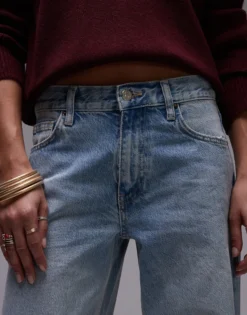 TOPSHOP Mittlere Taille Weiter Beinschnitt Jeans