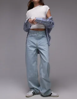 TOPSHOP Niedrige Taille Baggy Fit Jeans