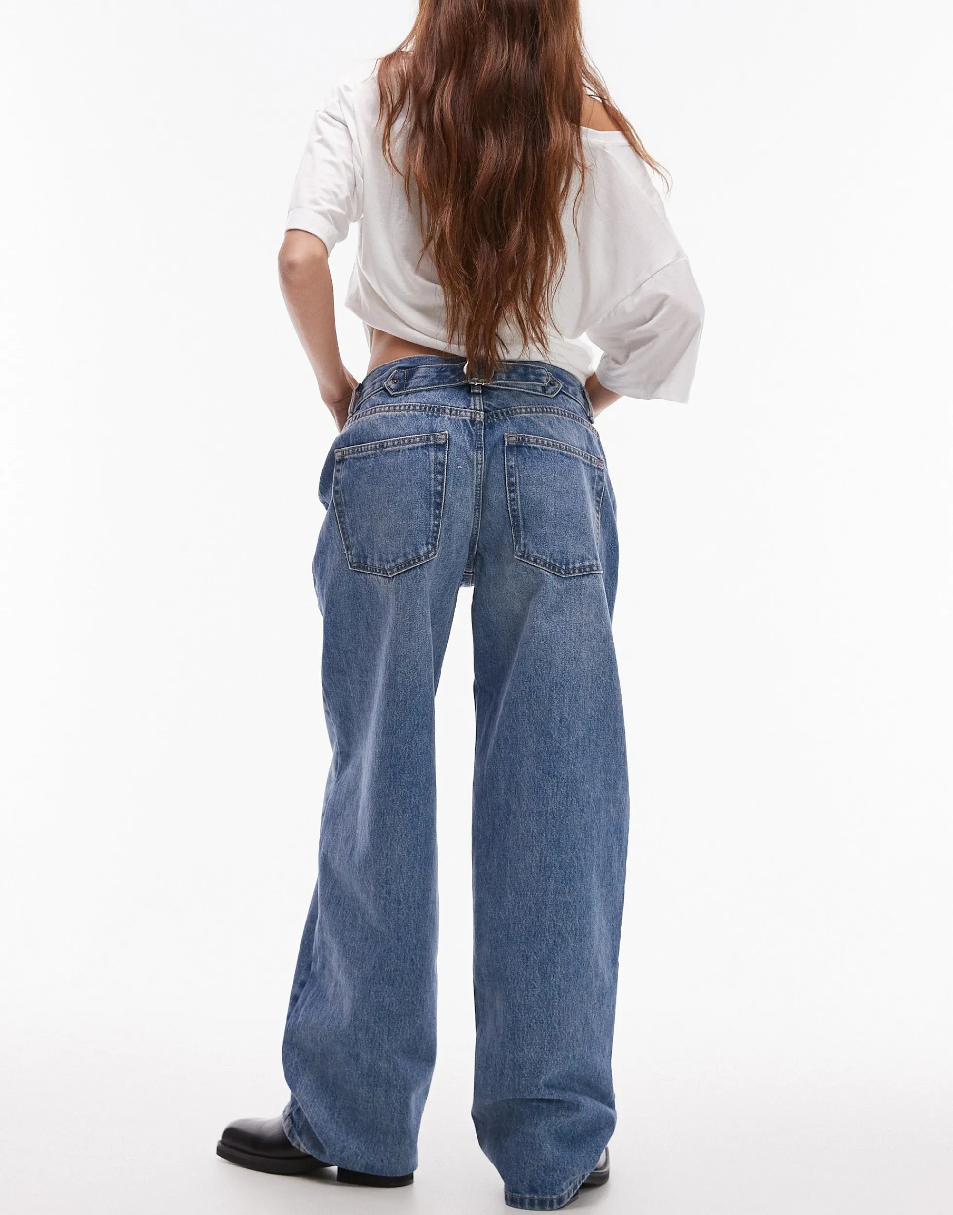 TOPSHOP Niedrige Taille Locker geschnitten Jeans