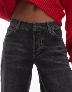 TOPSHOP Niedrige Taille Weiter Beinschnitt Jeans