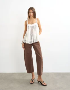 TSBARREL Hohe Taille Barrel Fit Jeans