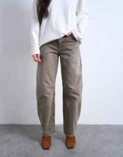 TSBARREL Hohe Taille Barrel Fit Jeans