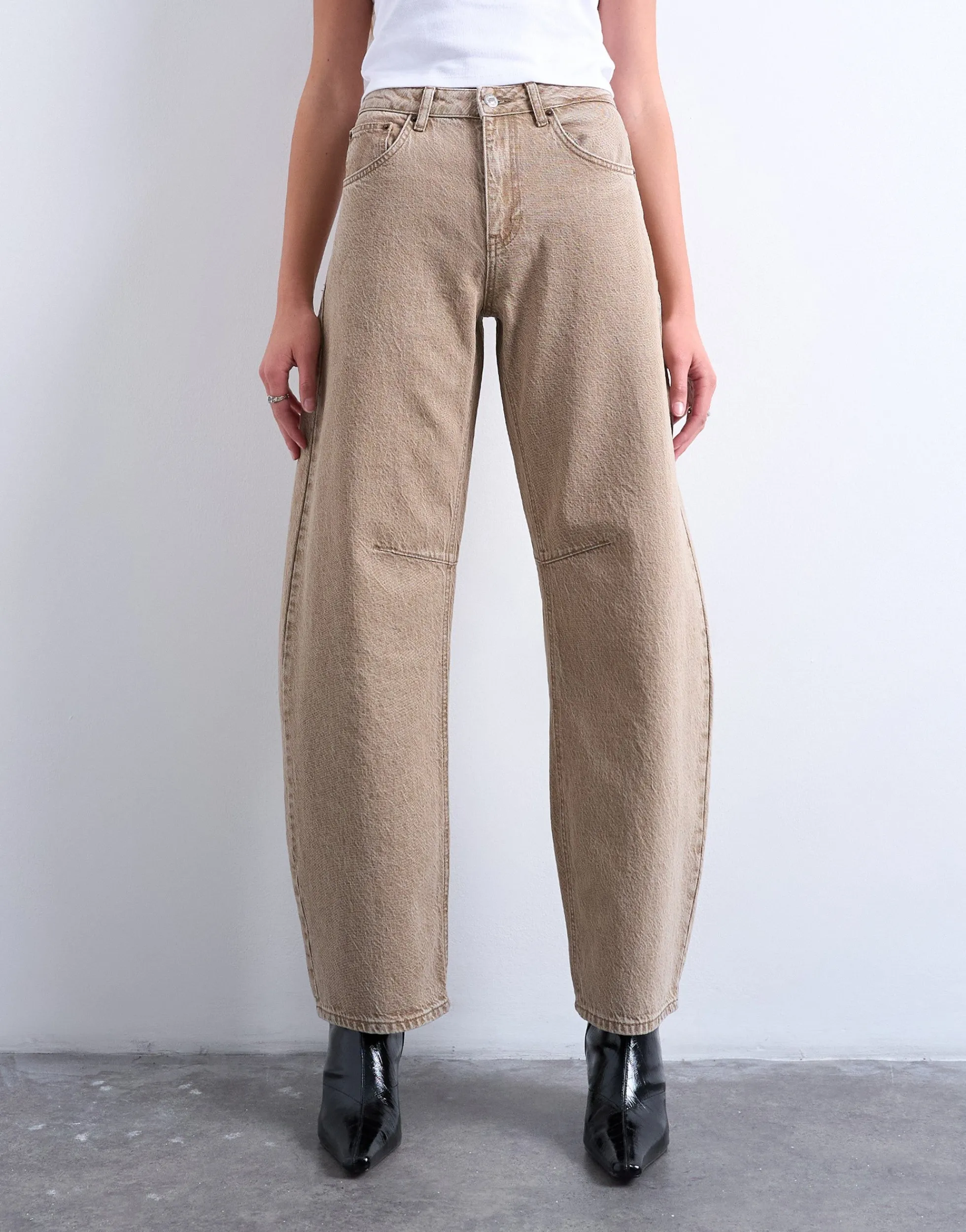 TSBRIANNA Hohe Taille Barrel Fit Jeans