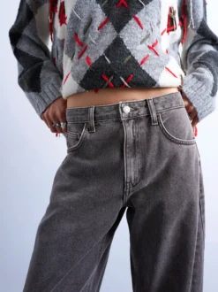 TSBRIT Hohe Taille Normal geschnitten Jeans