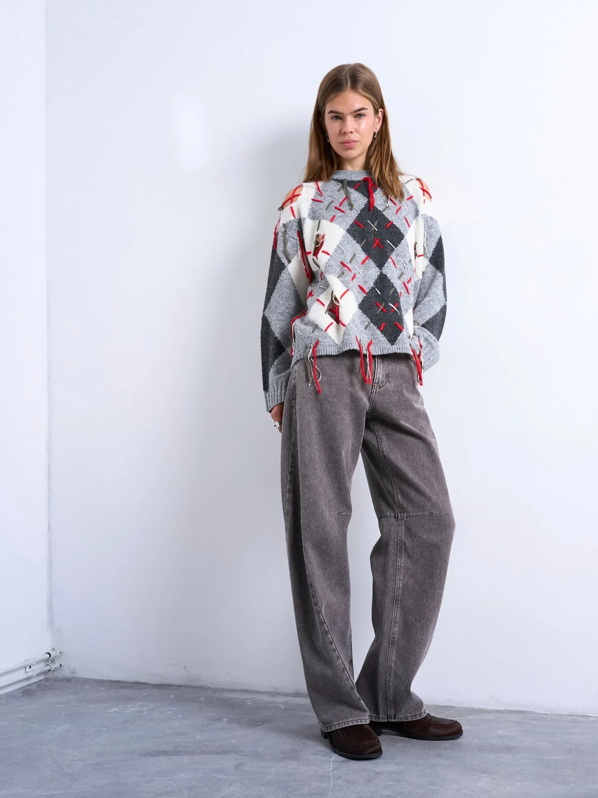 TSBRIT Hohe Taille Normal geschnitten Jeans