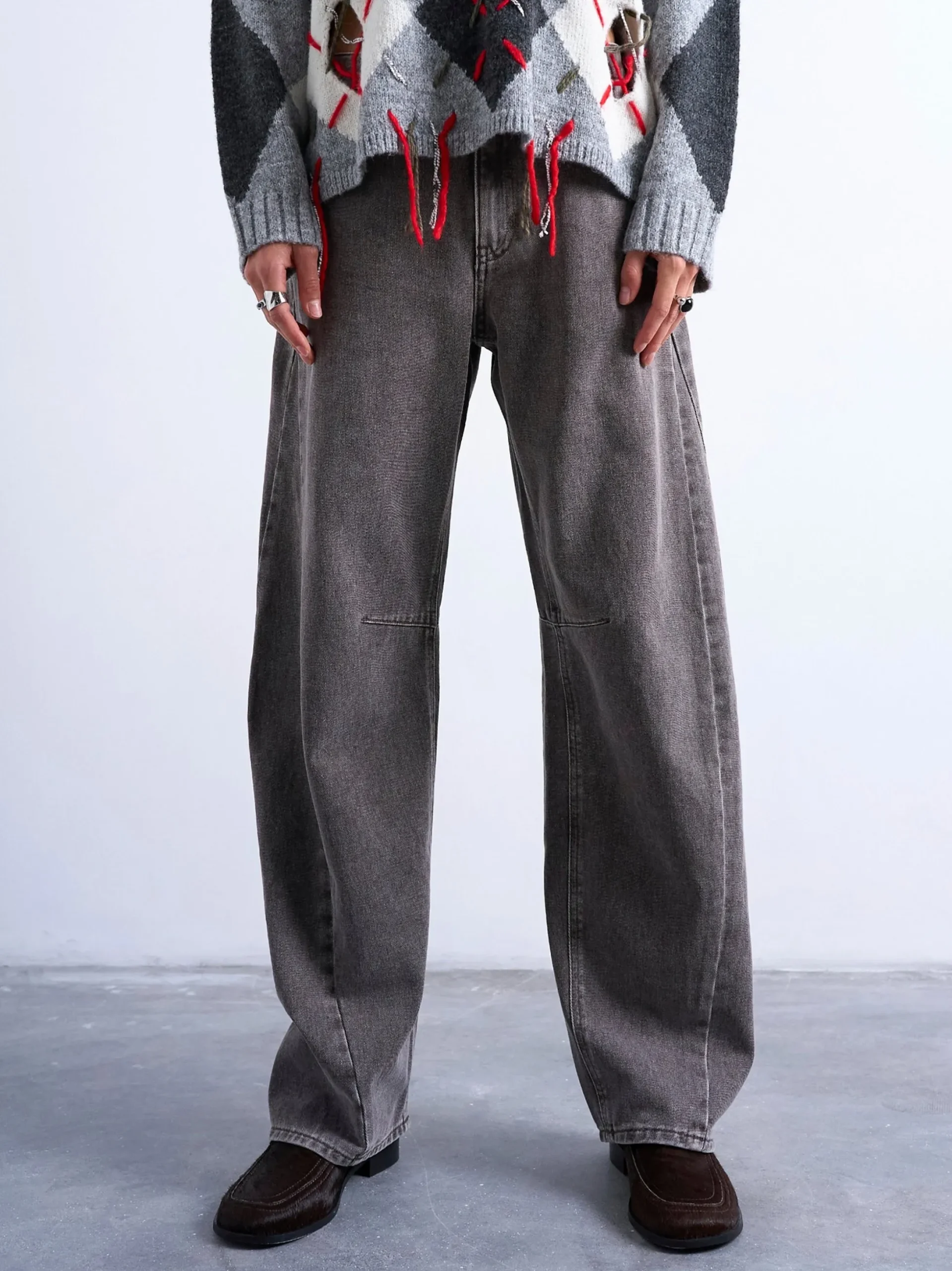 TSBRIT Hohe Taille Normal geschnitten Jeans