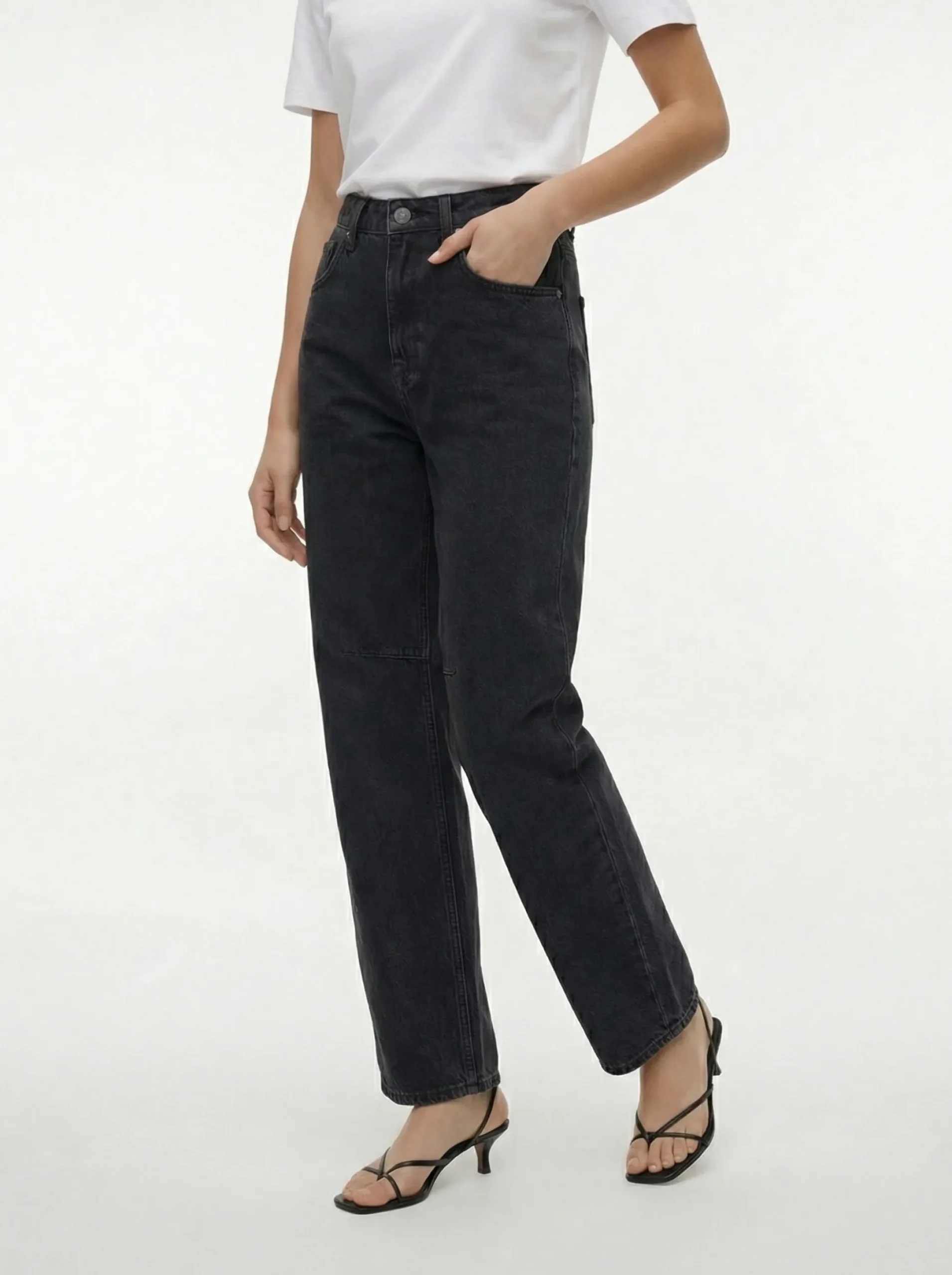 TSBRIT Hohe Taille Normal geschnitten Jeans