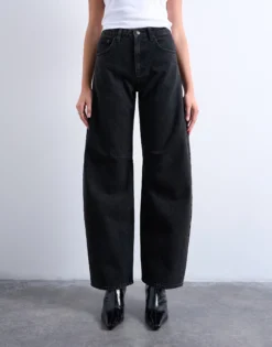 TSBRIT Hohe Taille Normal geschnitten Jeans