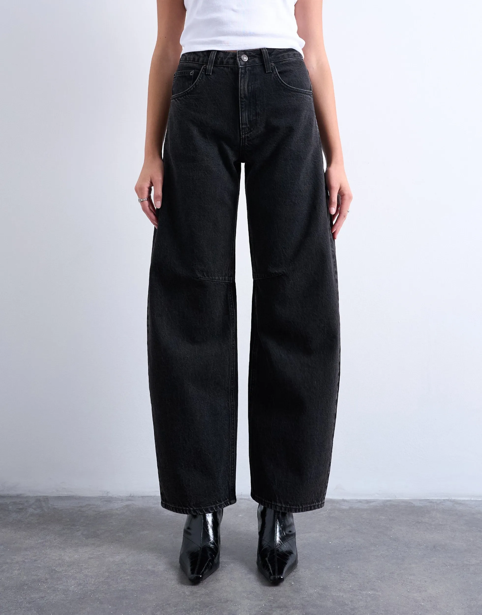 TSBRIT Hohe Taille Normal geschnitten Jeans