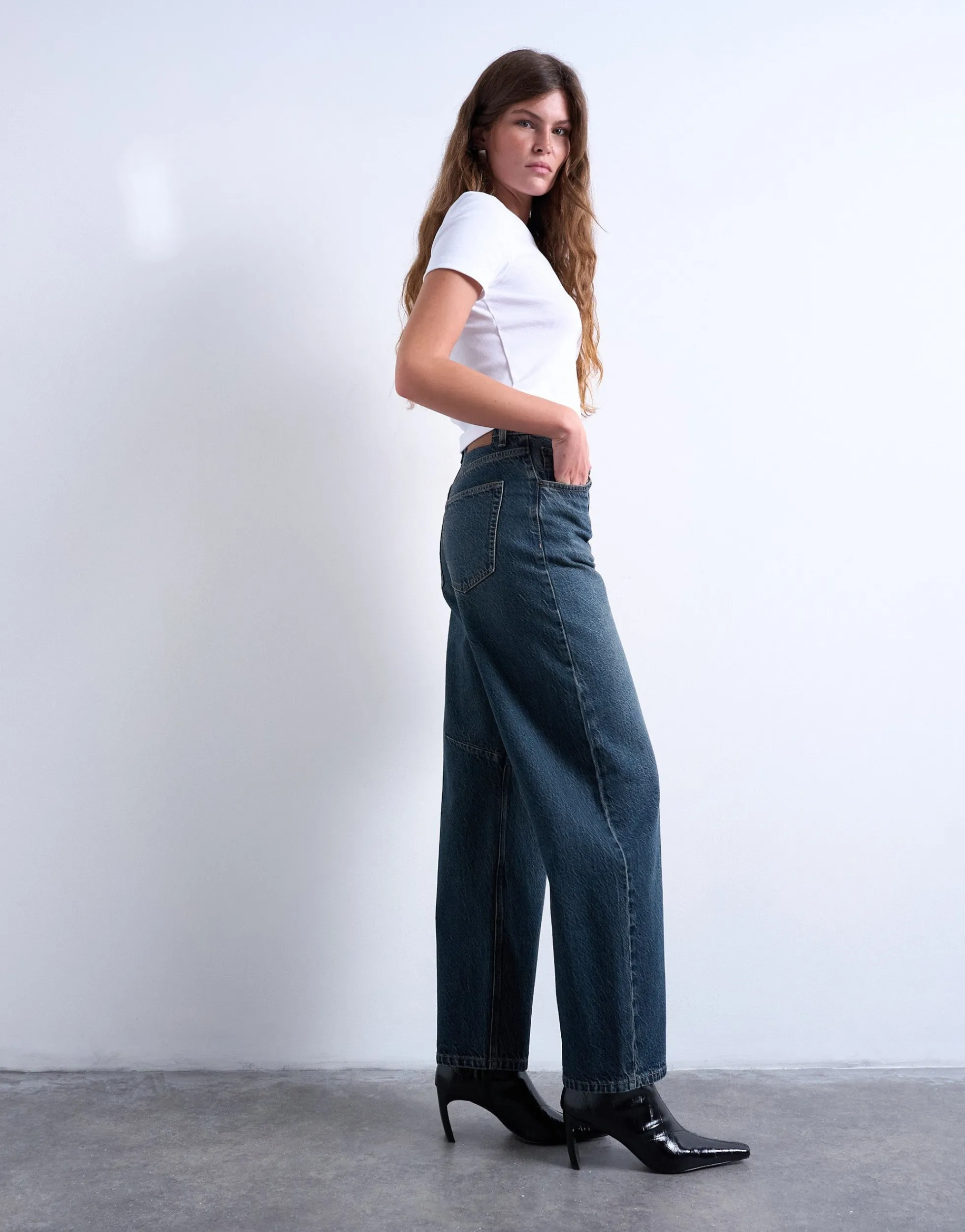 TSBRIT Sehr niedrige Taille Normal geschnitten Jeans