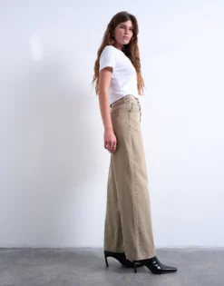 TSCINCH Niedrige Taille Weiter Beinschnitt Jeans