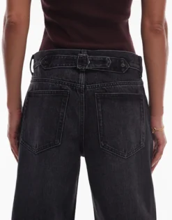 TSCINCH Niedrige Taille Weiter Beinschnitt Jeans