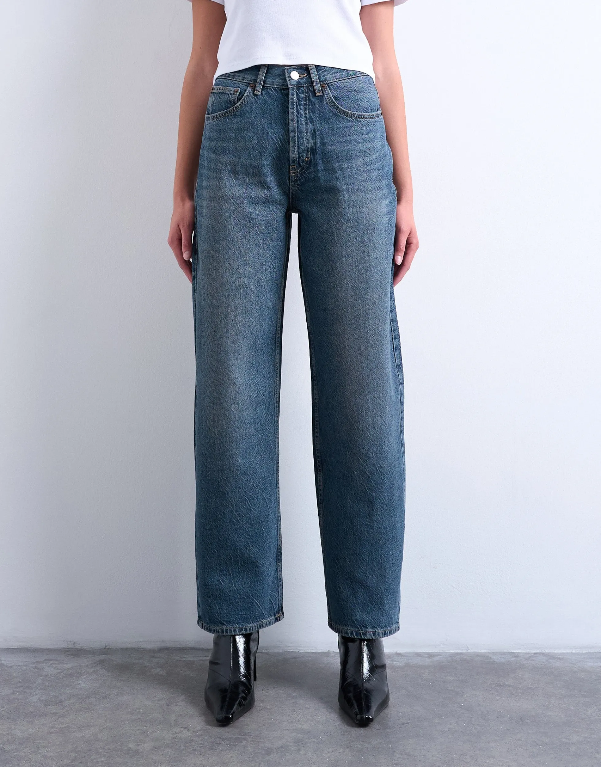 TSCOLUMN Mid Rise Gerade geschnitten Jeans