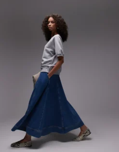 TSELINA Hohe Taille Langer Rock