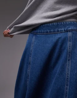 TSELINA Hohe Taille Langer Rock