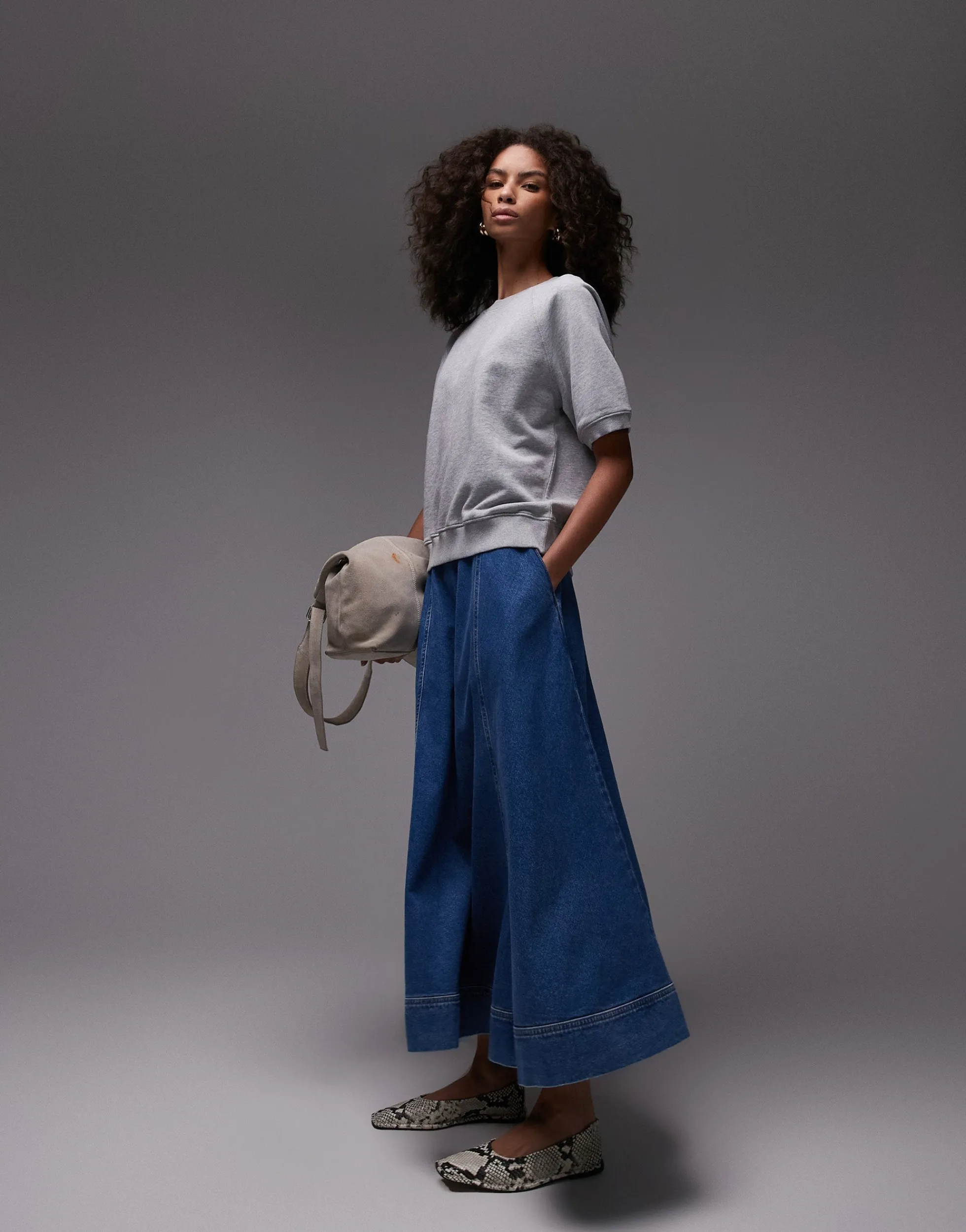 TSELINA Hohe Taille Langer Rock