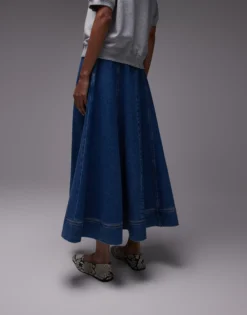 TSELINA Hohe Taille Langer Rock