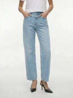 TSEMBER Niedrige Taille Weiter Beinschnitt Jeans