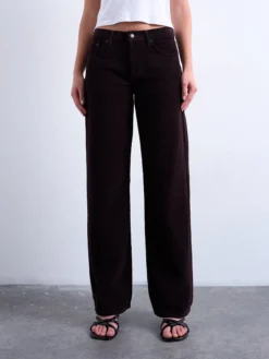 TSEMBER Niedrige Taille Weiter Beinschnitt Jeans