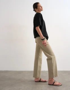 TSEMBER Niedrige Taille Weiter Beinschnitt Jeans