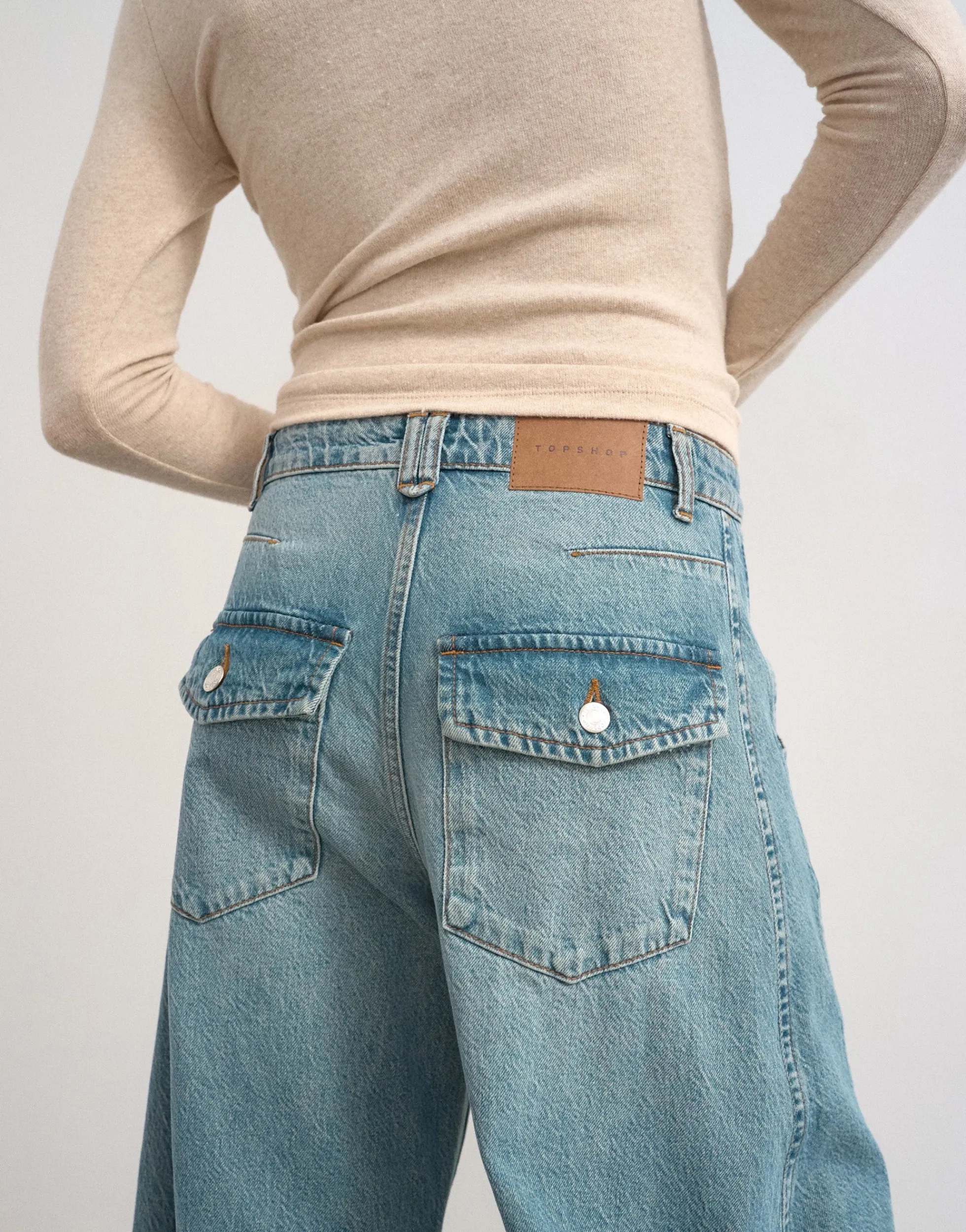 TSEMMA Hohe Taille Barrel Fit Jeans