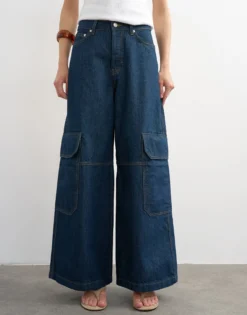 TSEVA Mid Rise Weiter Beinschnitt Jeans