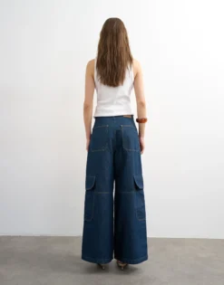 TSEVA Mid Rise Weiter Beinschnitt Jeans