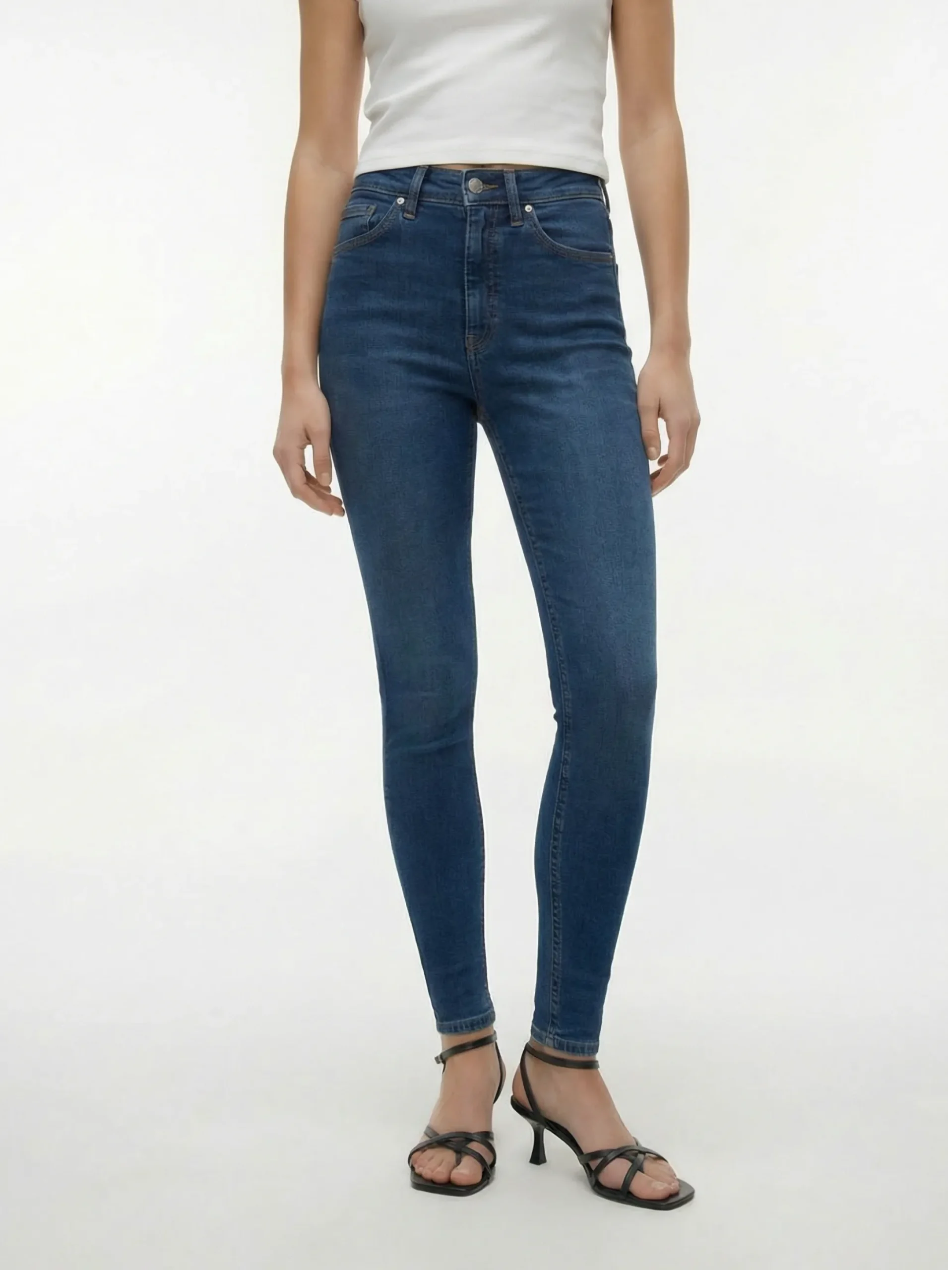 TSJAMIE Hohe Taille Skinny Fit Jeans