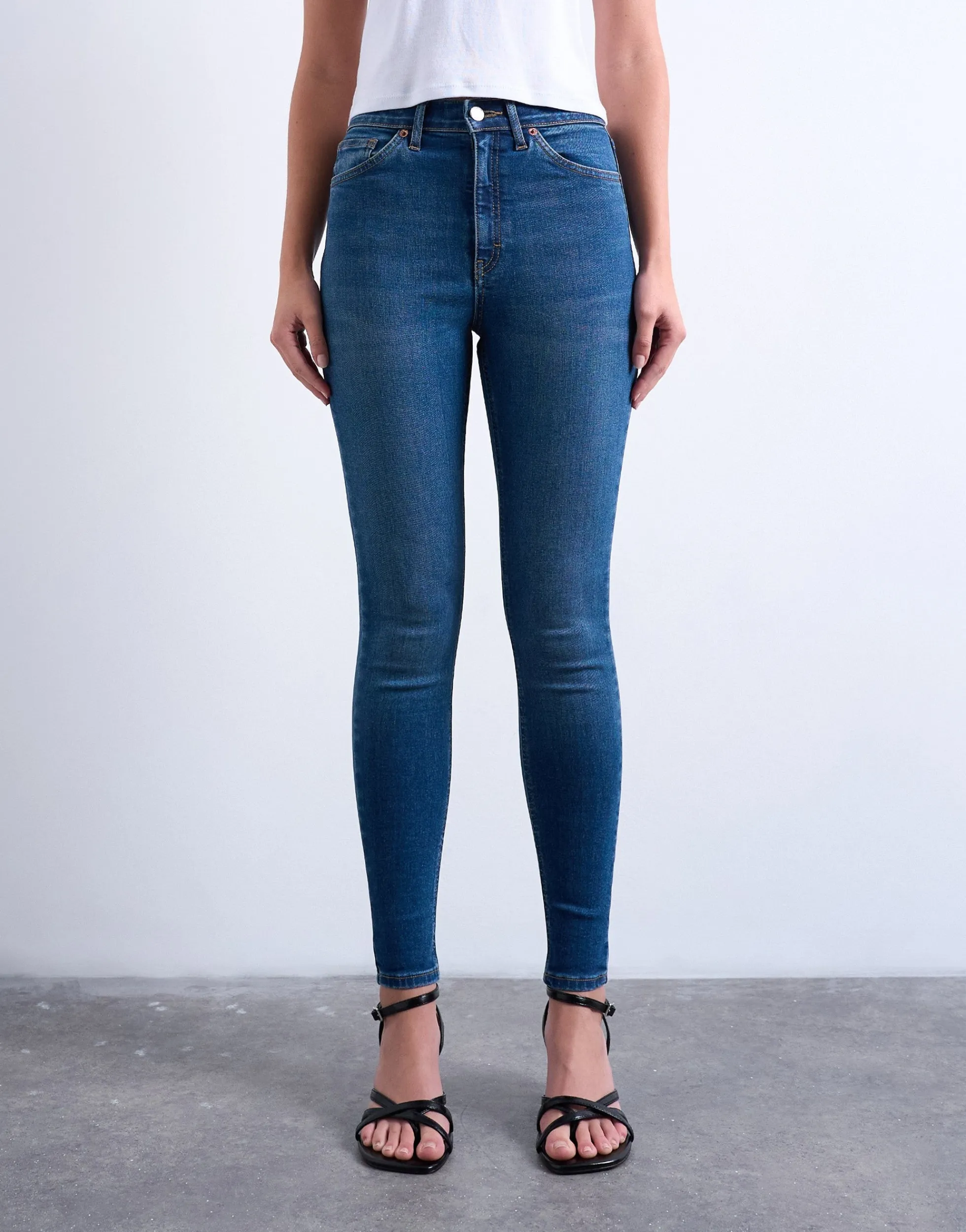 TSJAMIE Hohe Taille Skinny Fit Jeans
