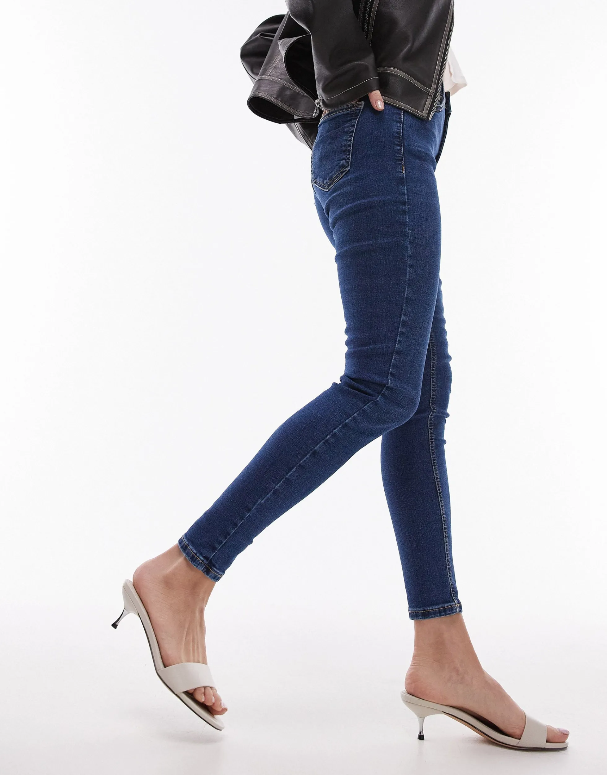 TSJAMIE Hohe Taille Skinny Fit Jeans