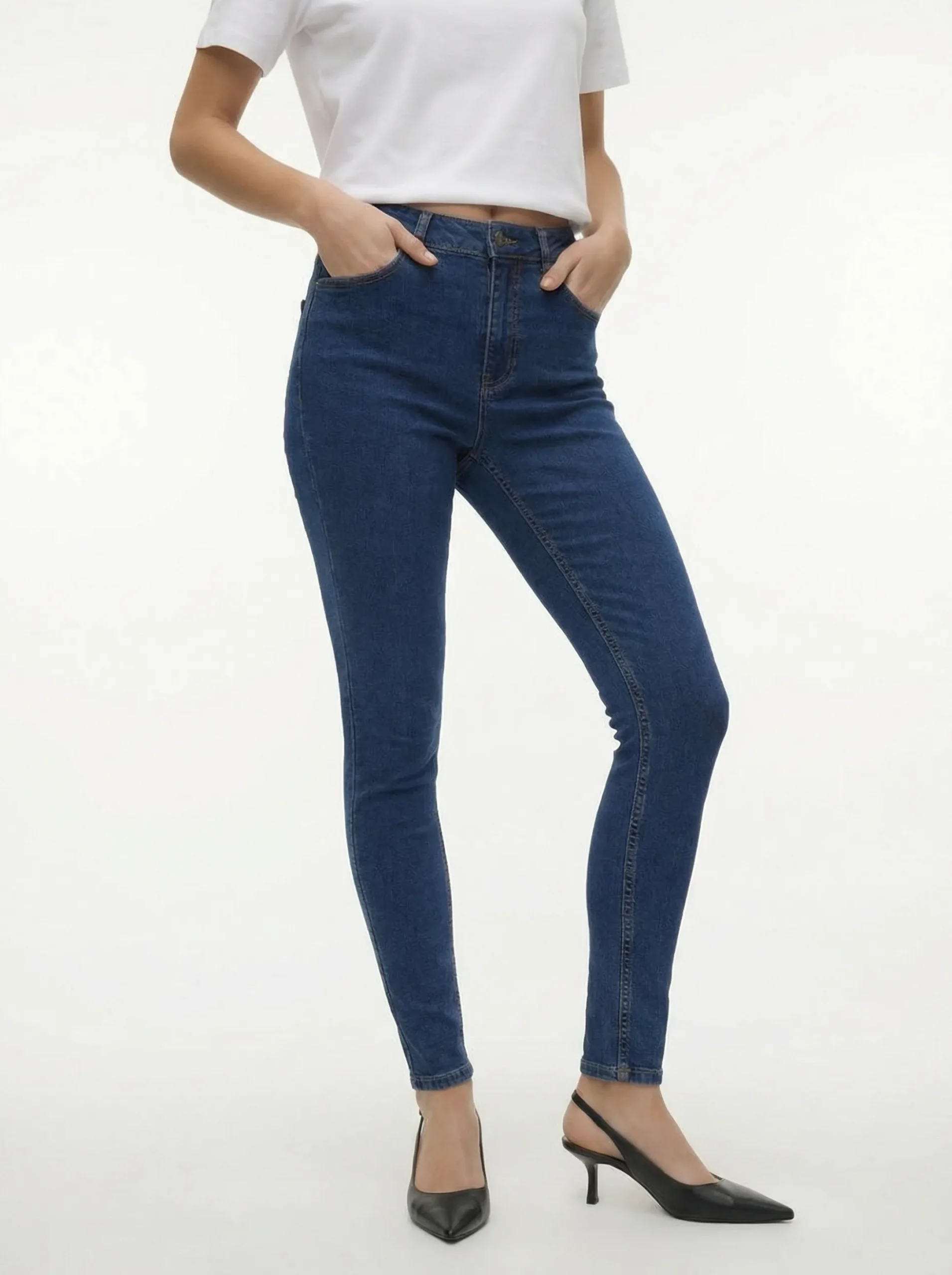 TSJAMIE Hohe Taille Skinny Fit Jeans