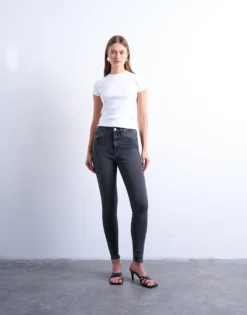 TSJAMIE Hohe Taille Skinny Fit Jeans