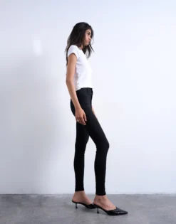 TSJONI Hohe Taille Skinny Fit Jeans