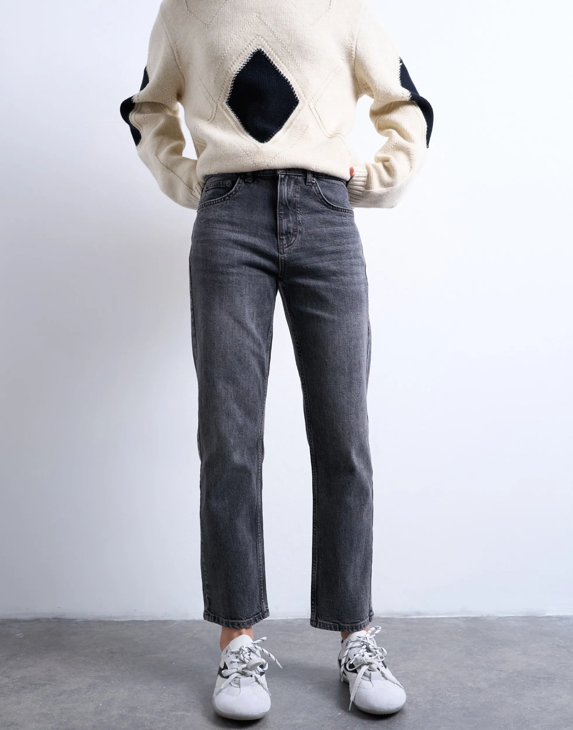 TSKARLA Niedrige Taille Gerade geschnitten Jeans