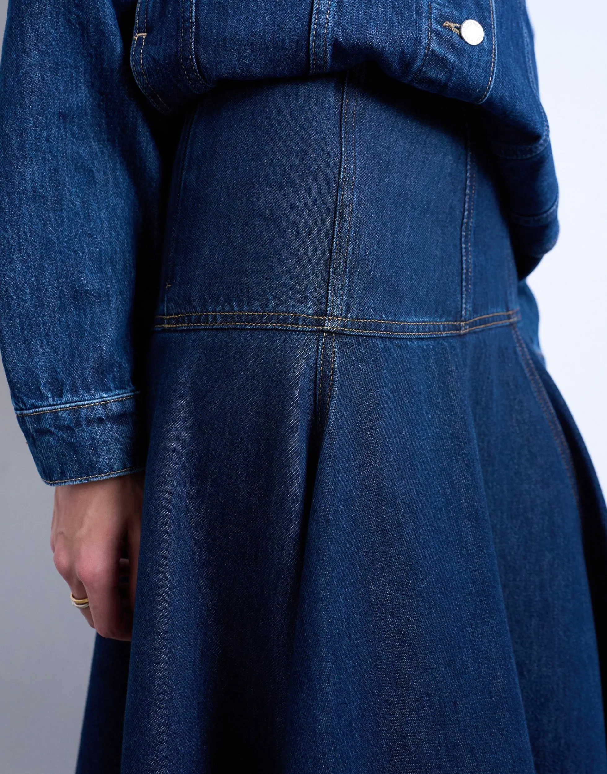 TSLEAH Hohe Taille Langer Rock