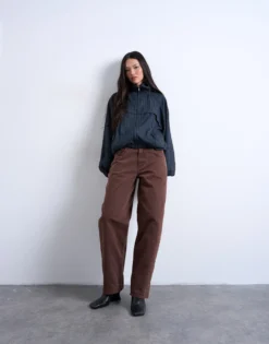 TSLOWRIE Niedrige Taille Baggy Fit Jeans