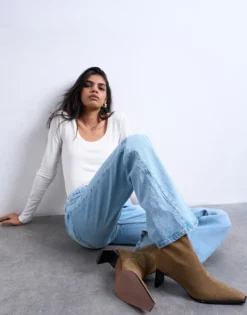 TSMARIE Mid Rise Ausgestellt Jeans
