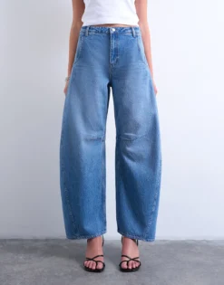 TSNANNA Barrel Fit Jeans