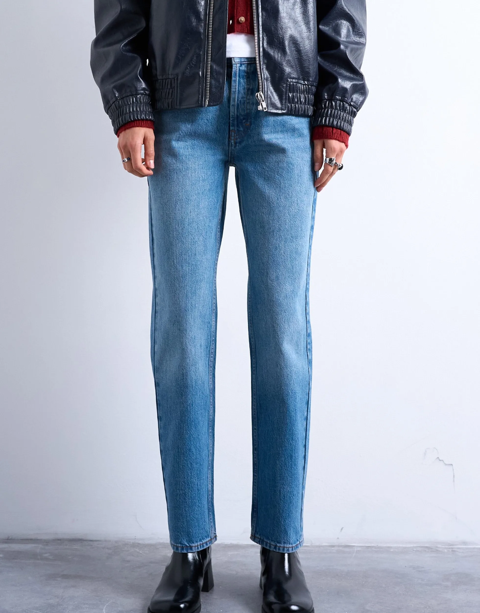 TSRUNWAY Mid Rise Gerade geschnitten Jeans