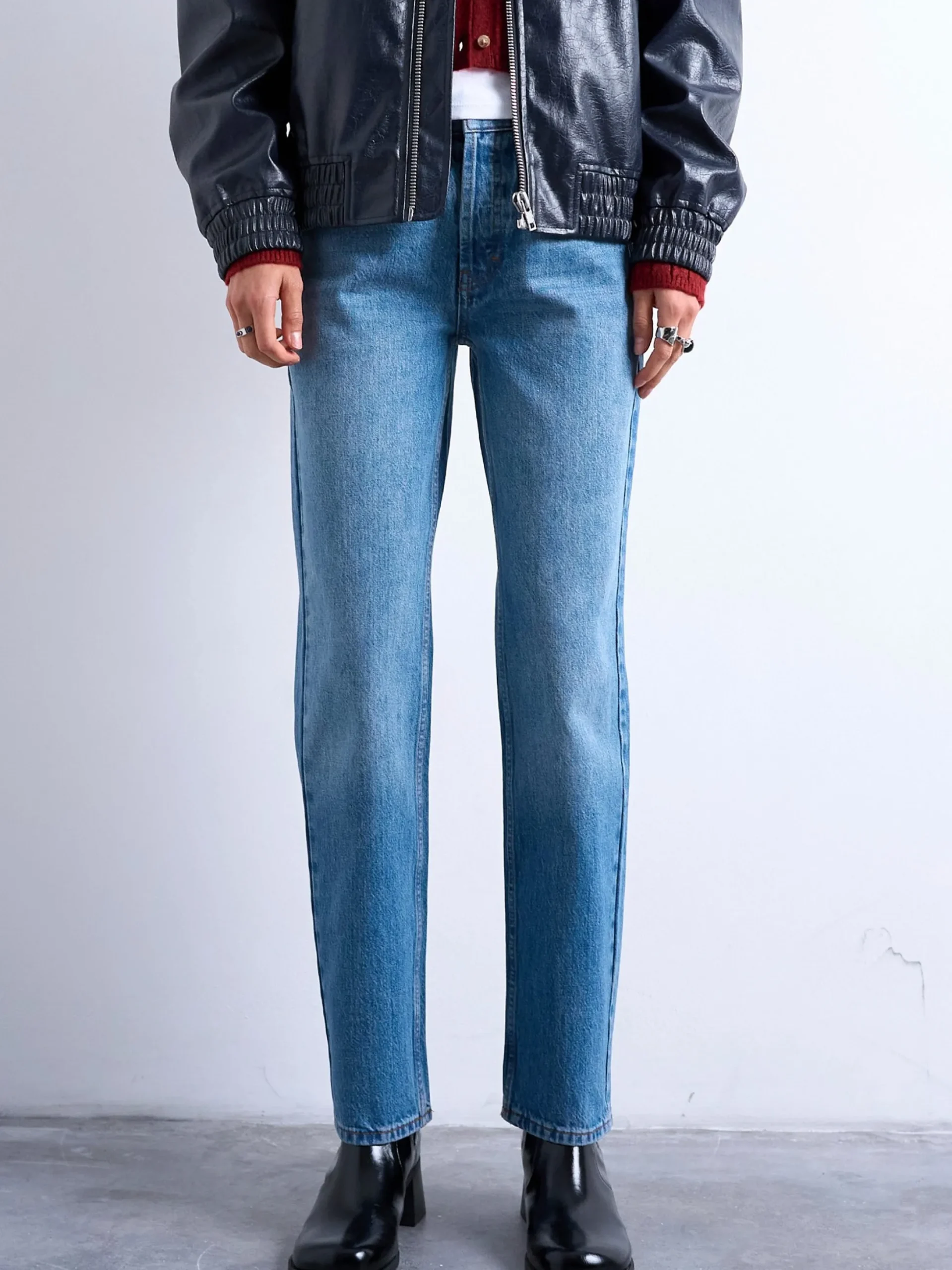 TSRUNWAY Mid Rise Gerade geschnitten Jeans