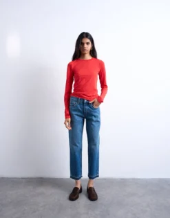 TSRUNWAY Mid Rise Gerade geschnitten Jeans