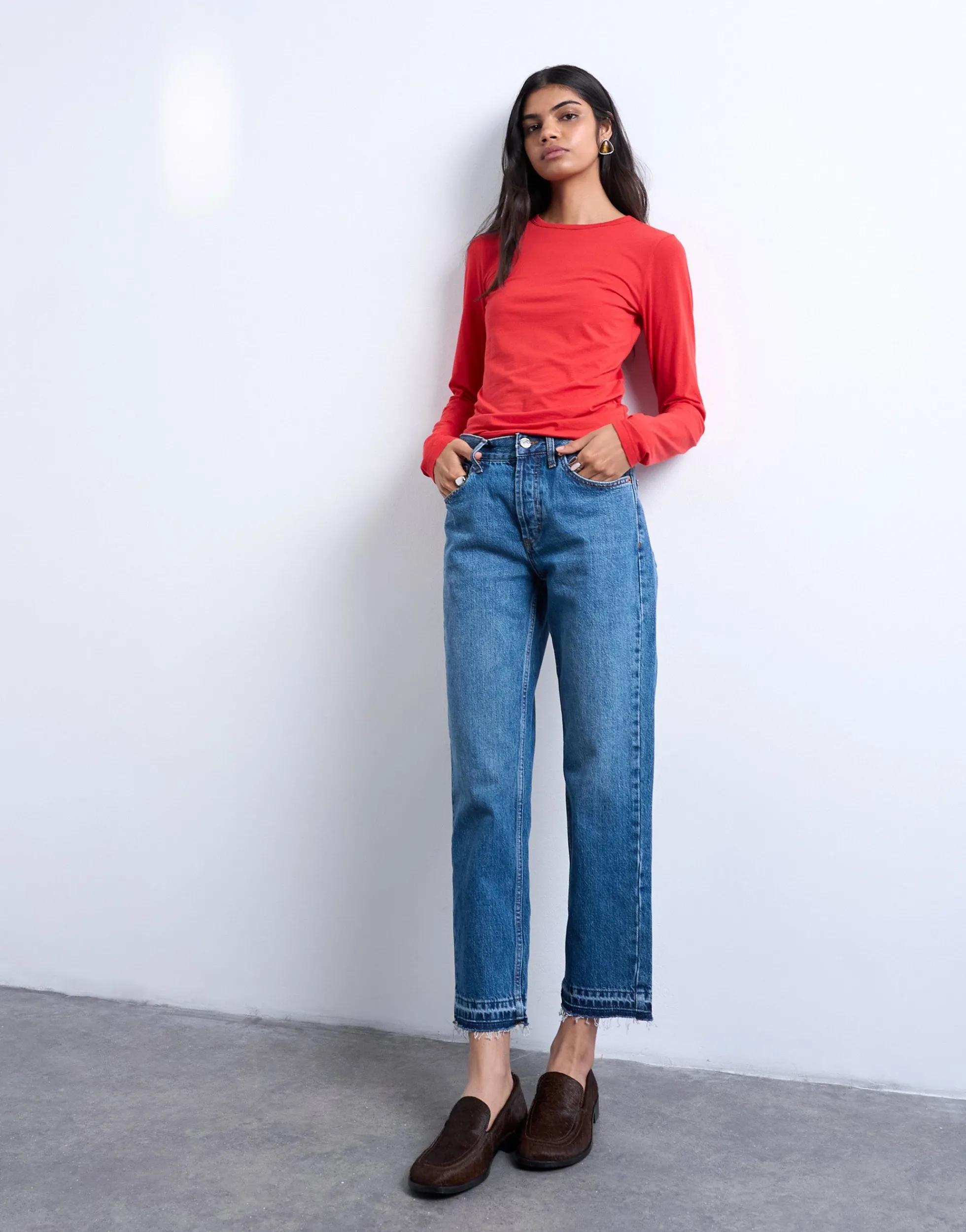 TSRUNWAY Mid Rise Gerade geschnitten Jeans