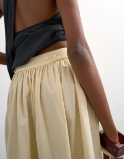 TSSALLY Niedrige Taille Langer Rock